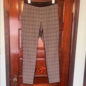 J. Crew Factory Plaid Skinny Pants - Black and Brown